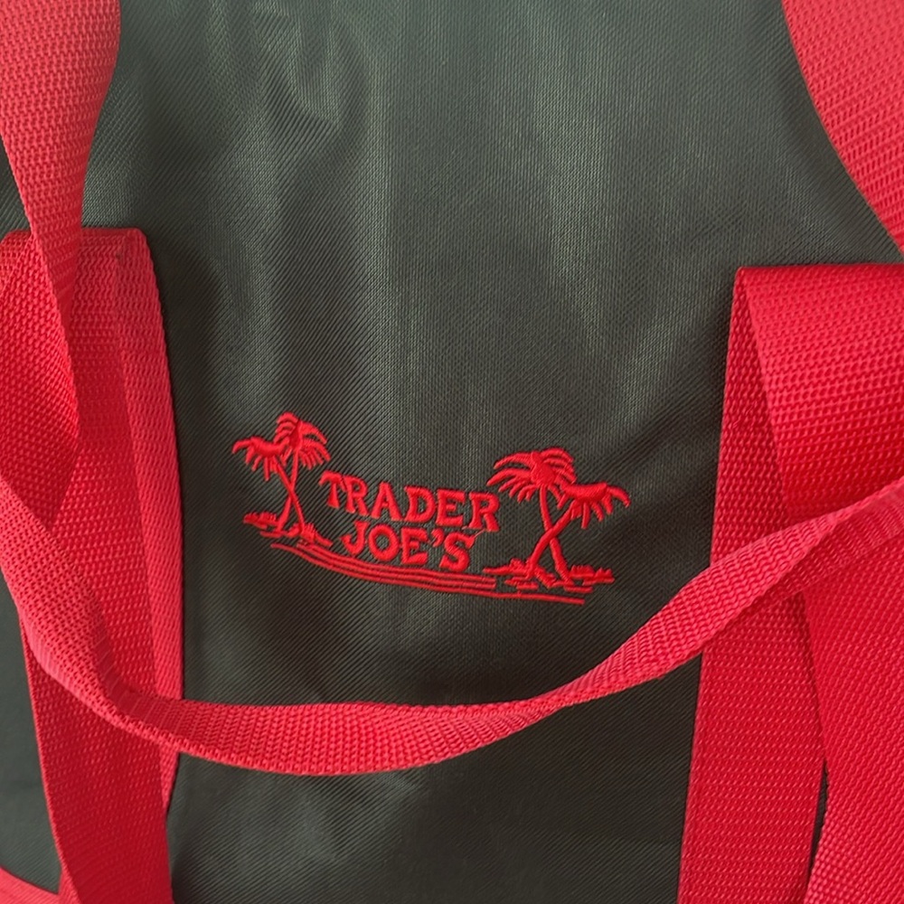 Trader Joe's Large Reusable Insulated Bag Black /… - image 6